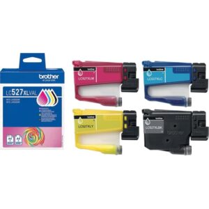 Brother SUCETTE  lot 4 cartouches encre noire, cyan, magenta, jaune authentique LC527XLVAL