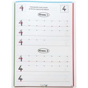 Cahier d’écriture DYS format A4, 48 pages, lettres majuscules bâtons