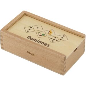 Coffret de 28 dominos en bois la ferme