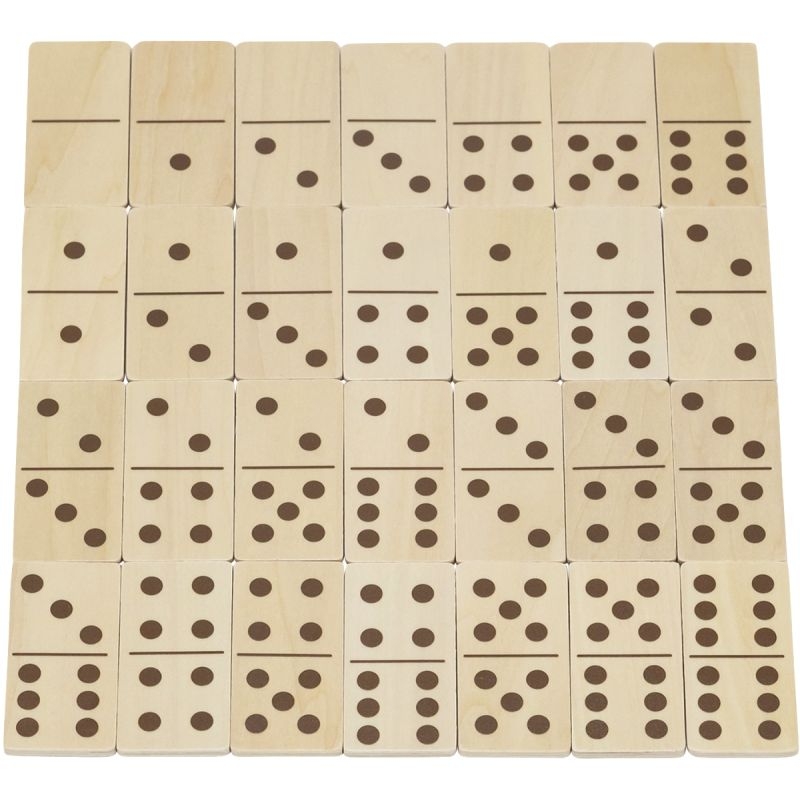 Coffret de 28 dominos en bois la ferme