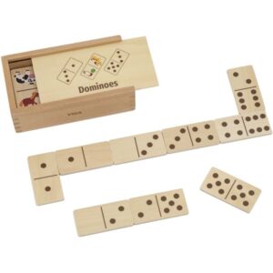 Coffret de 28 dominos en bois la ferme