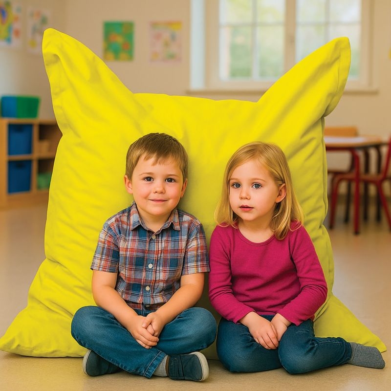 Coussin géant 140x110cm jaune