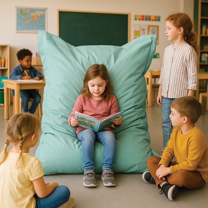 Coussin géant 140x110cm menthe