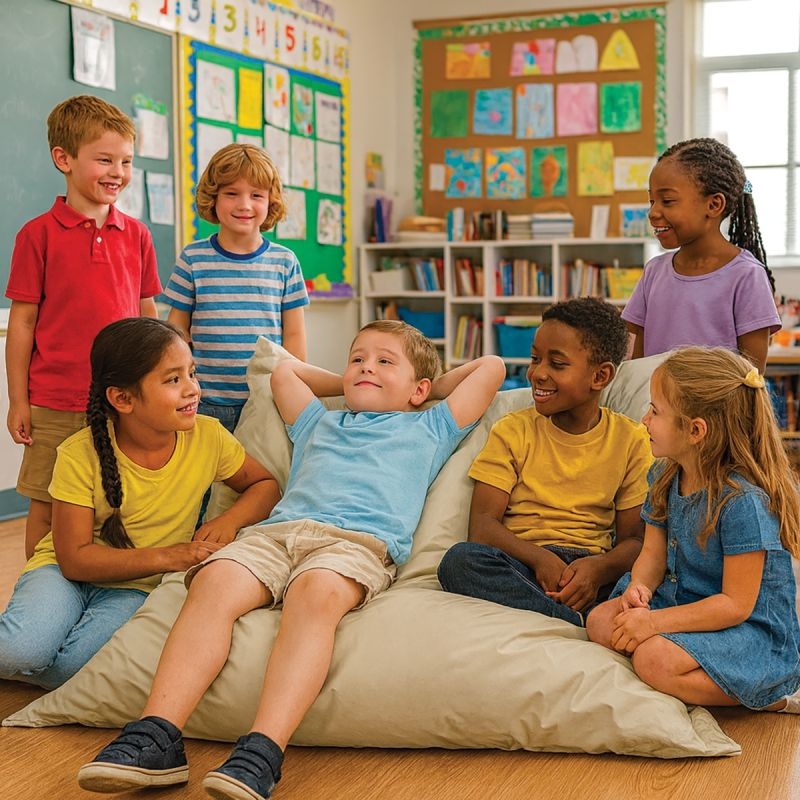 Coussin géant 140x140cm beige