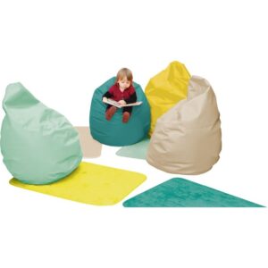 Coussin poire 100X65cm jaune