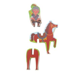 Encastrement 3D en bois, les chevaliers