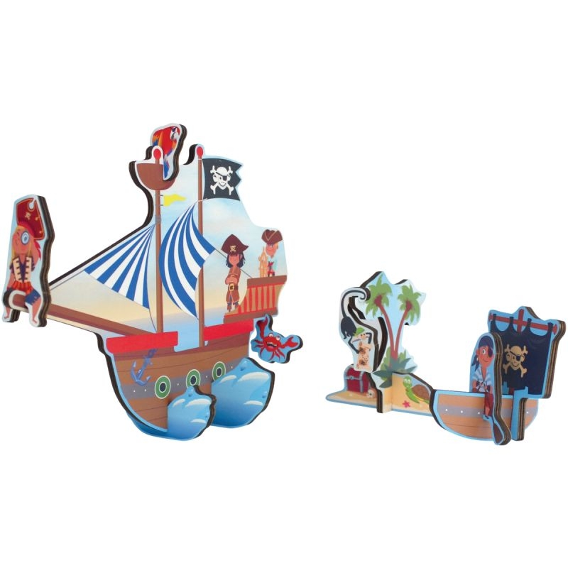 Encastrement 3D en bois, les pirates