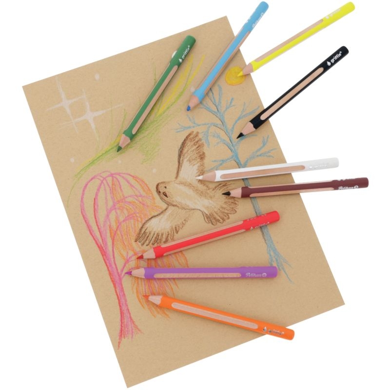 Etui de 9 crayons de couleurs Griffix assortis
