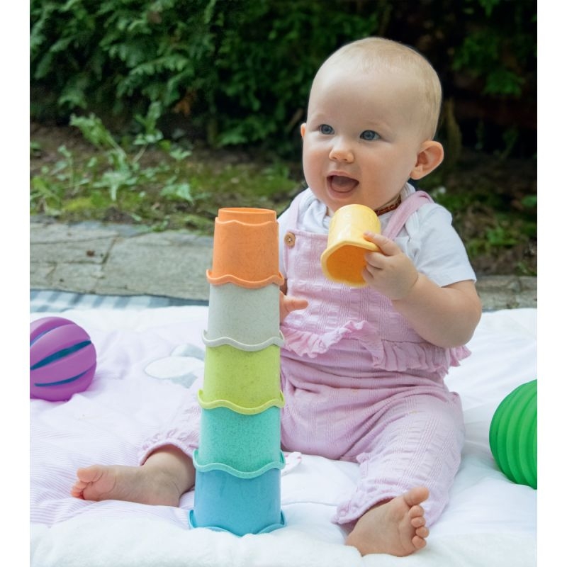 Gobelets à empiler en plastique recyclé, 6 pièces