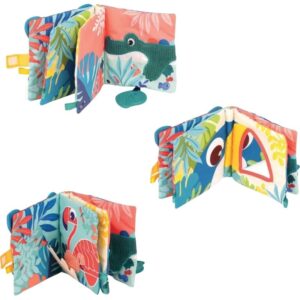 Livre d’éveil en tissu, la jungle