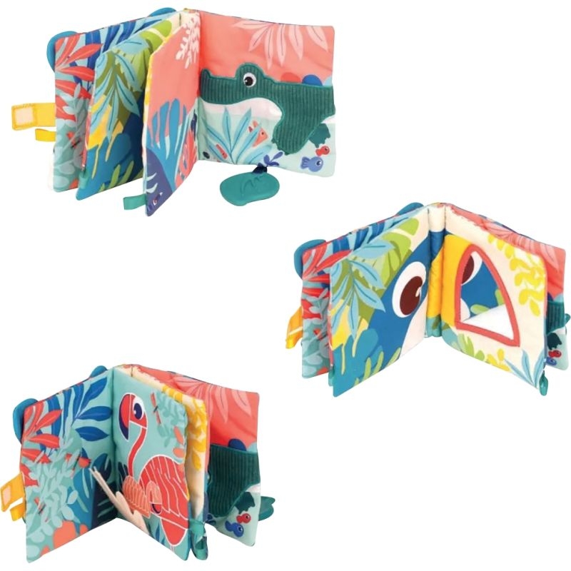 Livre d’éveil en tissu, la jungle