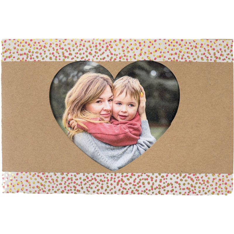Lot de 10 etui photo coeur en carton avec chevalet