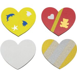 Lot de 10 magnets entoilées coeur diamètre 7.5cm