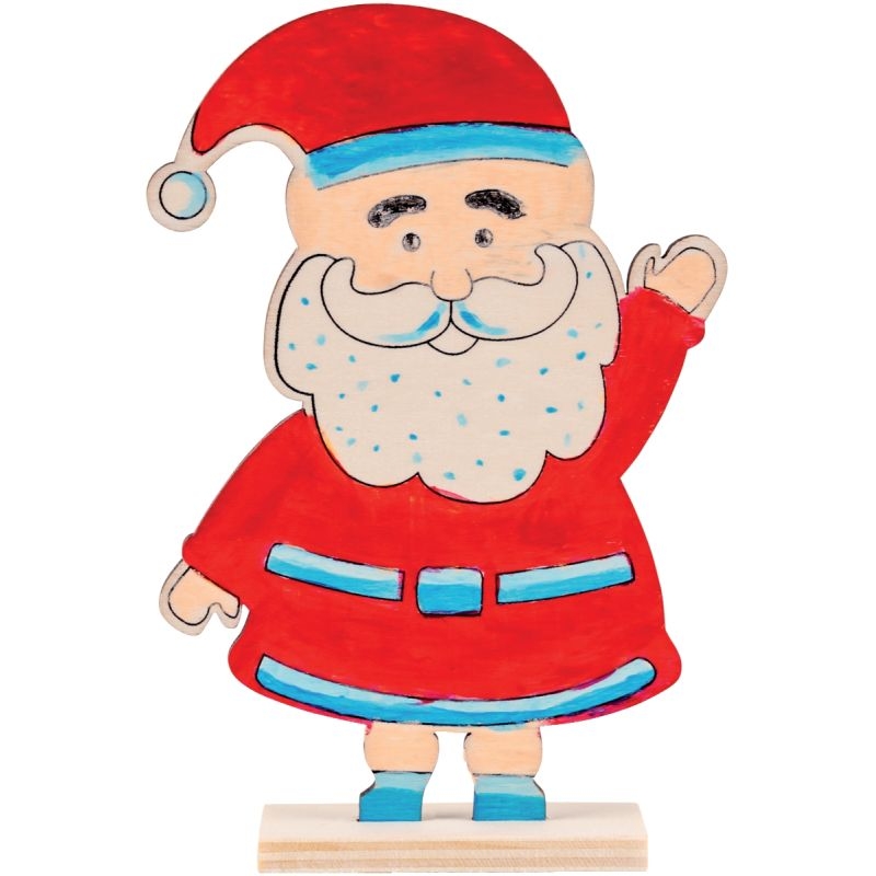 Lot de 10 Pères noël en bois a monter