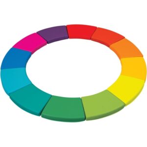 Lot de 12 poufs cercle 38x25x5cm