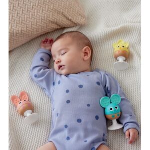 Lot de 3 hochets animaux à ventouse