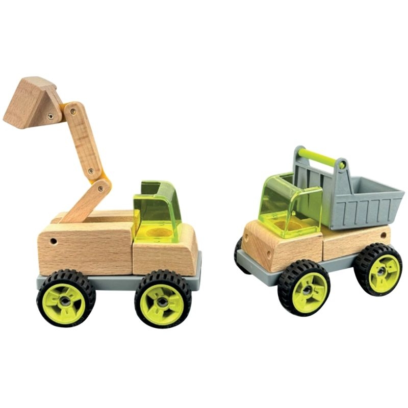 Lot de 4 engins de chantier à construire