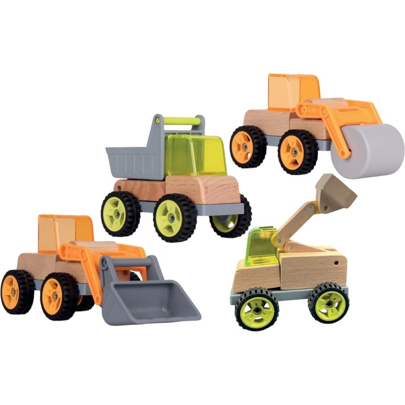 Lot de 4 engins de chantier à construire