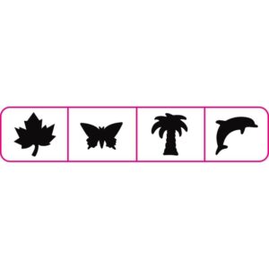 Lot de 4 perforateurs déco thème nature assortis