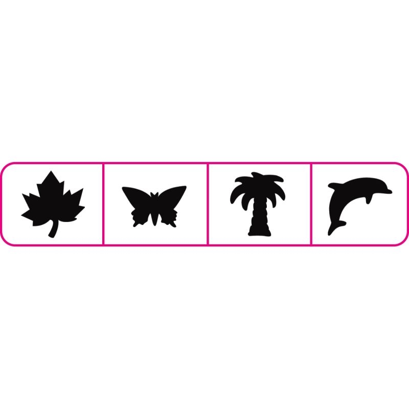 Lot de 4 perforateurs déco thème nature assortis