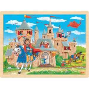 Lot de 4 puzzles à cadre en bois 96 pièces, thèmes divers (lot n°3)