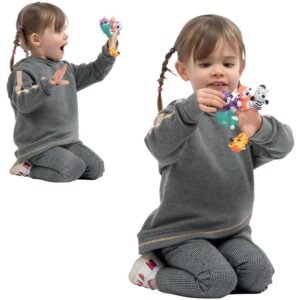 Lot de 5 marionnettes à doigts, la savane