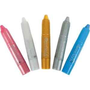 Lot de 5 sticks de maquillage couleurs métalliques