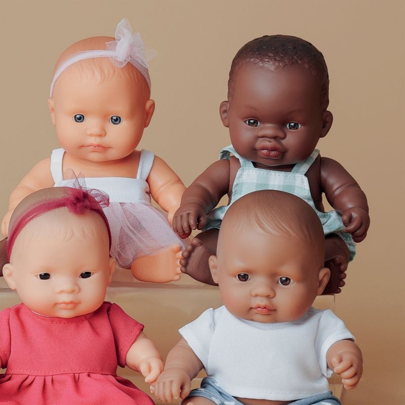 Lot de 6 poupées habillées 21 cm