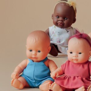 Lot de 6 poupées habillées 21 cm