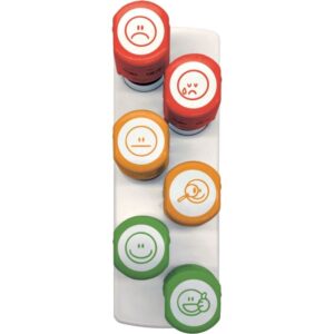 Lot de 6 tampons Emoji Smiley assortis