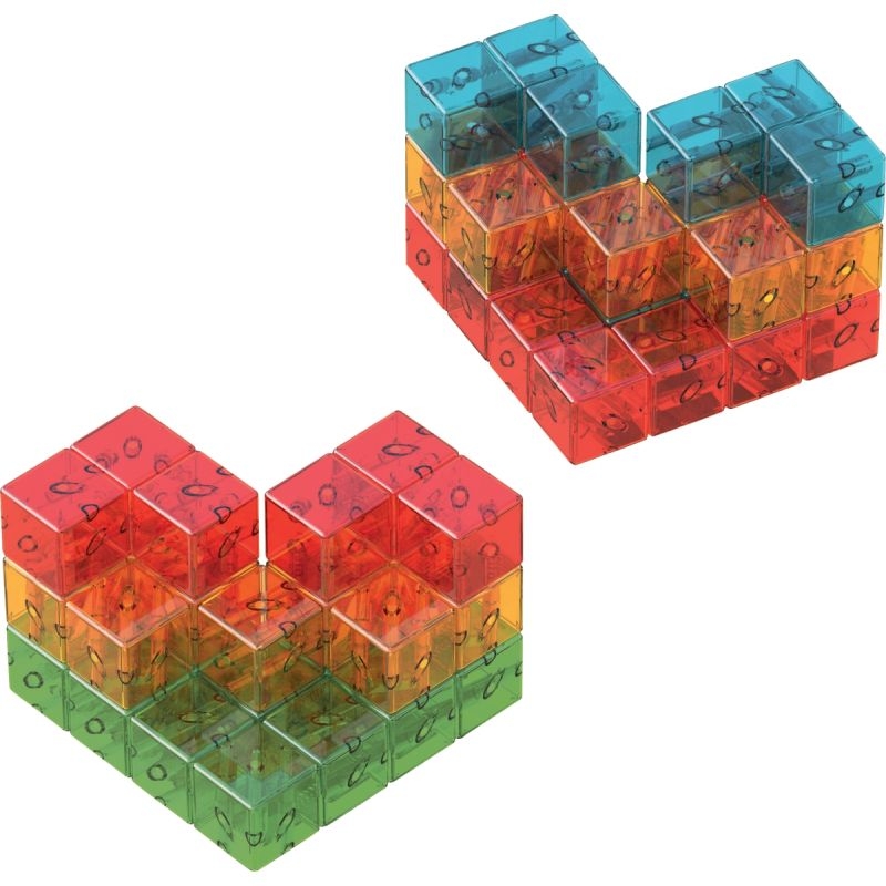 Lot de 64 cubes magnétiques MAGICUBE translucides