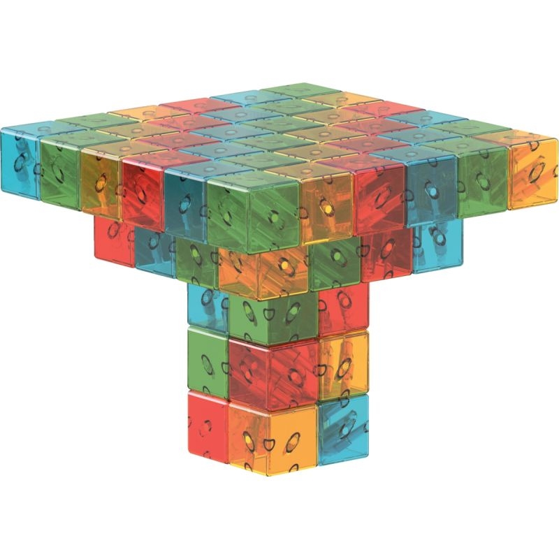 Lot de 64 cubes magnétiques MAGICUBE translucides