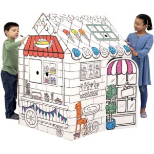 Maison géante à monter carton blanc