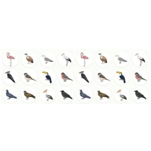 Pack de 4 rouleaux maxi gommettes animaux adhésifs permanents