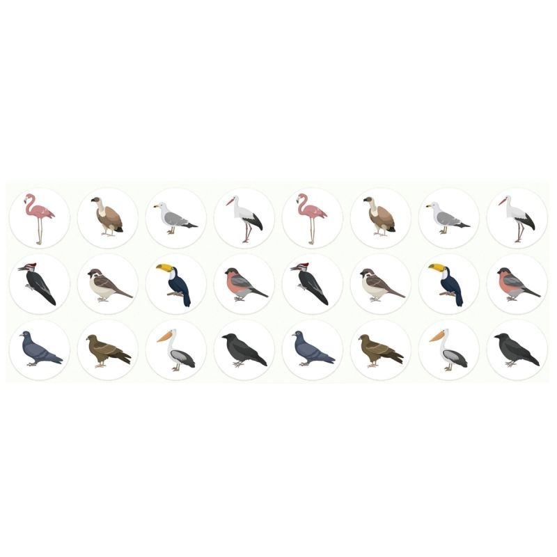 Pack de 4 rouleaux maxi gommettes animaux adhésifs permanents