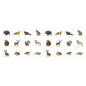 Pack de 4 rouleaux maxi gommettes animaux adhésifs permanents