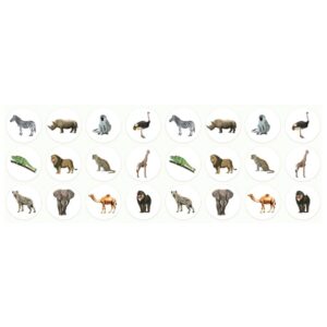 Pack de 4 rouleaux maxi gommettes animaux adhésifs permanents
