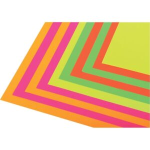 Paquet de 10 feuilles affiches 90g 60x80cm fluo assortis