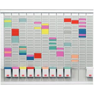 Paquet de 100 fiches planning indice 1,5 bleu clair