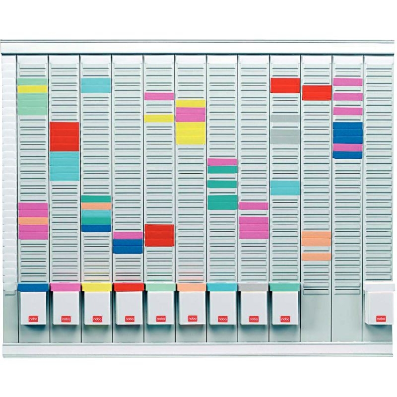 Paquet de 100 fiches planning indice 1,5 rose