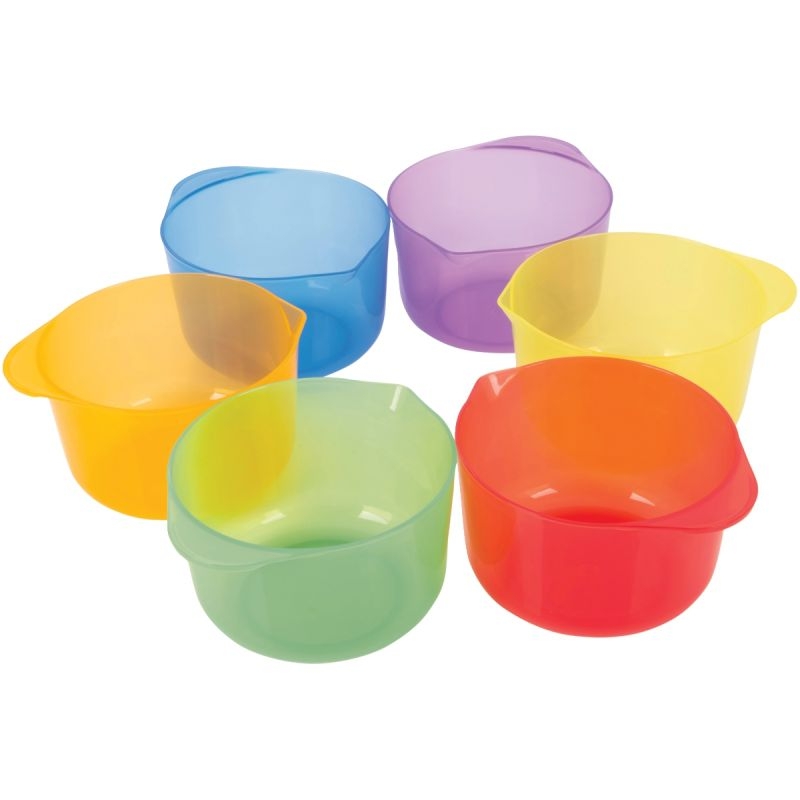 Paquet de 6 bols verseurs diamètre 13.5cm assortis