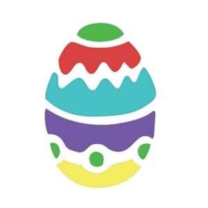 Paquet de 6 pochoirs en plastique, Pâques