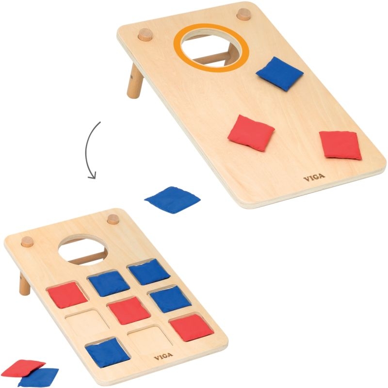 Planche de 2 jeux en bois 49.5x30cm