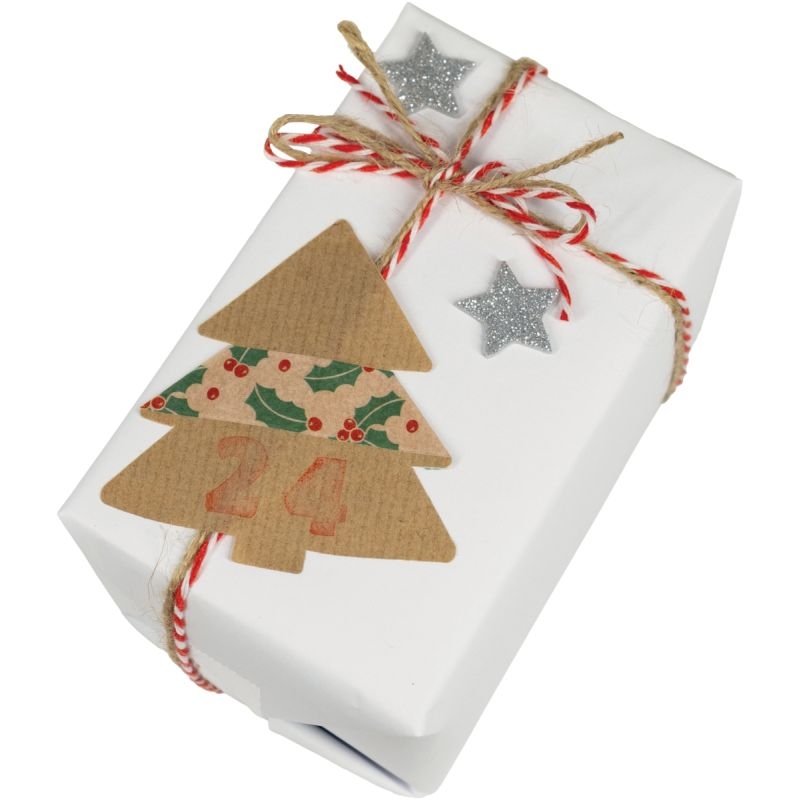 Pochette 72 gommettes kraft noel