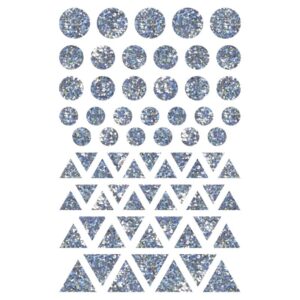 Pochette gommettes holographique modèle géométrie assorti