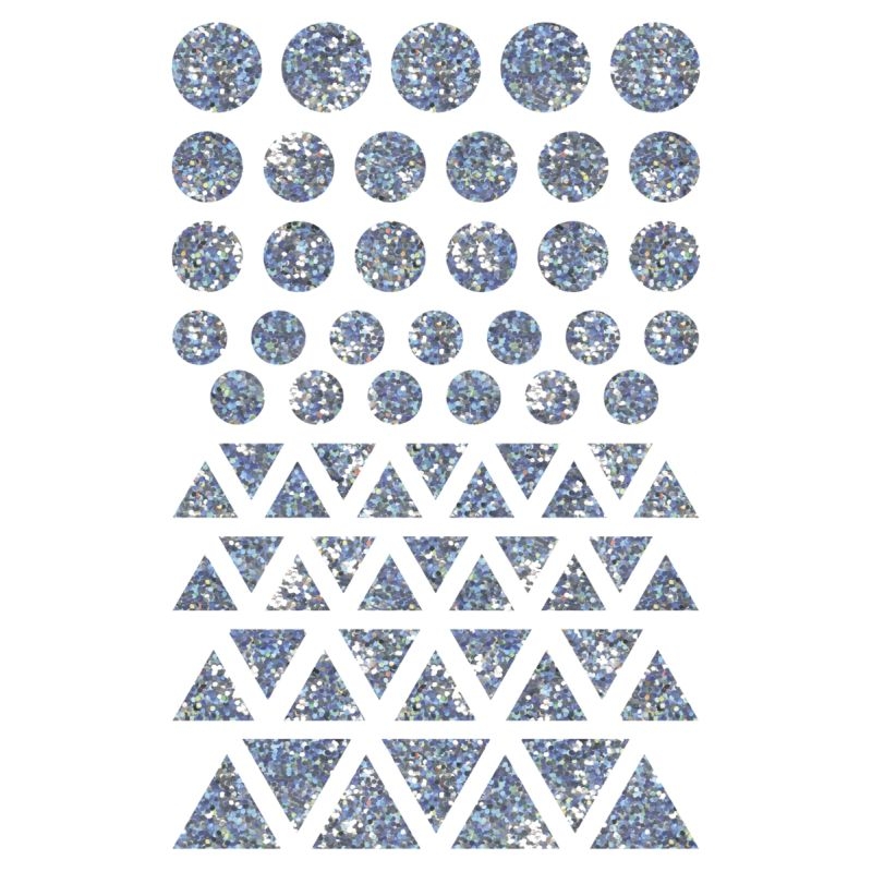 Pochette gommettes holographique modèle géométrie assorti