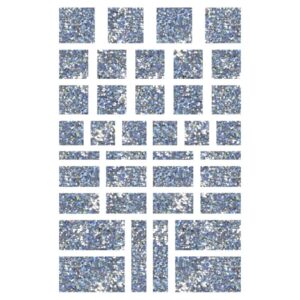 Pochette gommettes holographique modèle géométrie assorti