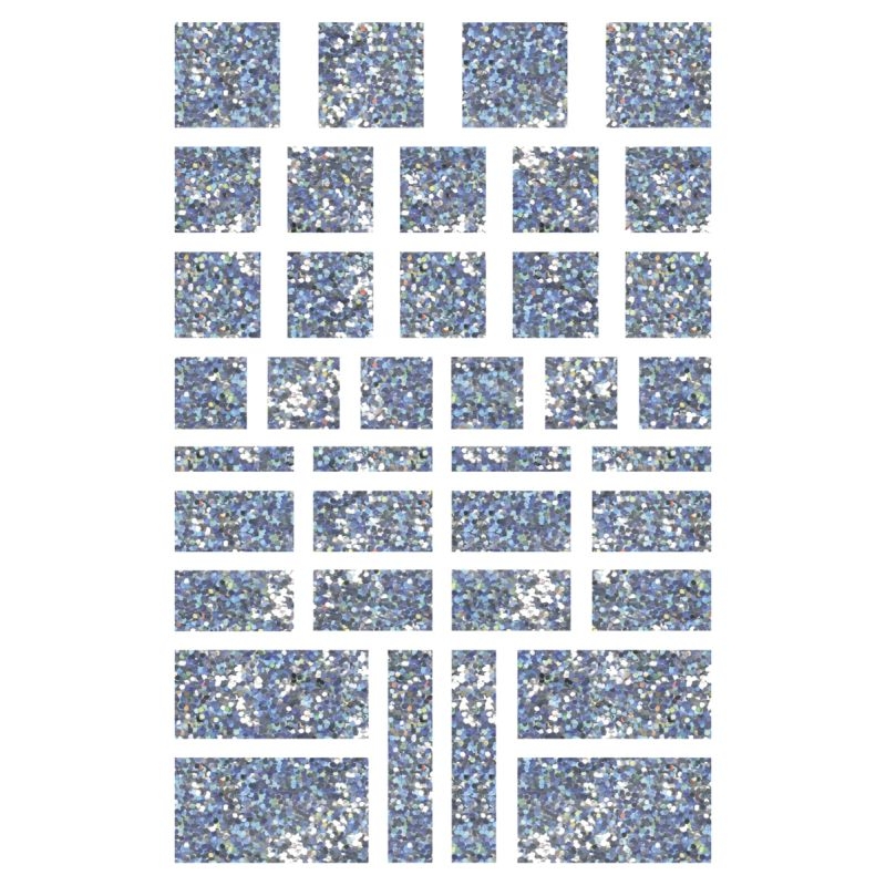 Pochette gommettes holographique modèle géométrie assorti