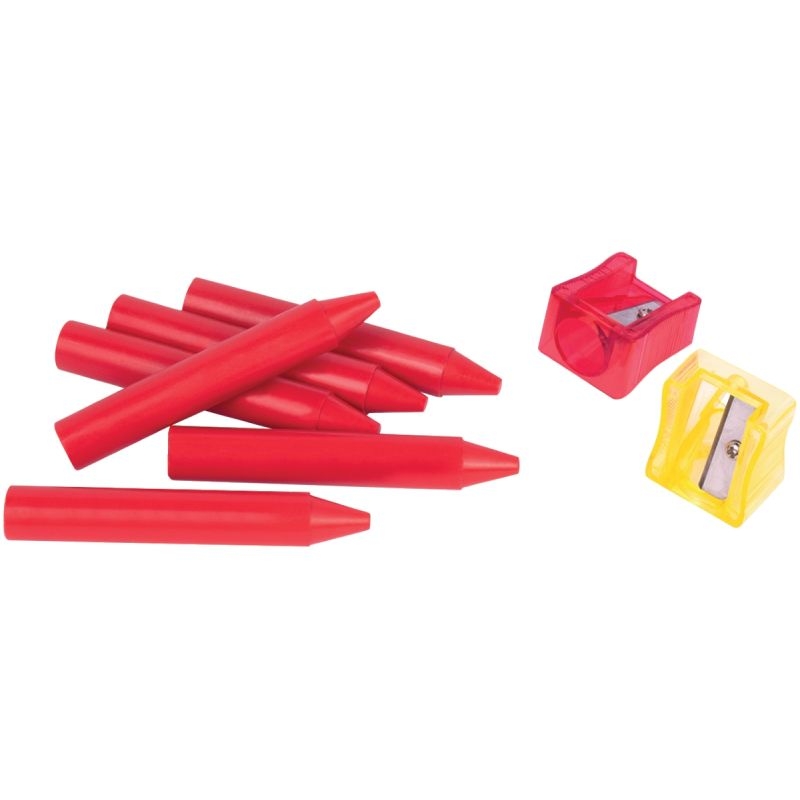 Pot de 60 crayons de cire vives assortis + 1 taille crayon