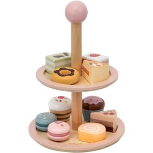 Présentoir de 10 gâteaux en bois